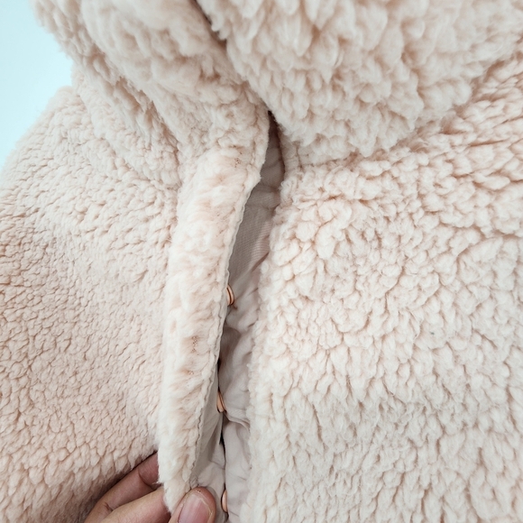 Double Zero Women's Sherpa Cropped Pullover Teddy Jacket - Picture 4 of 8